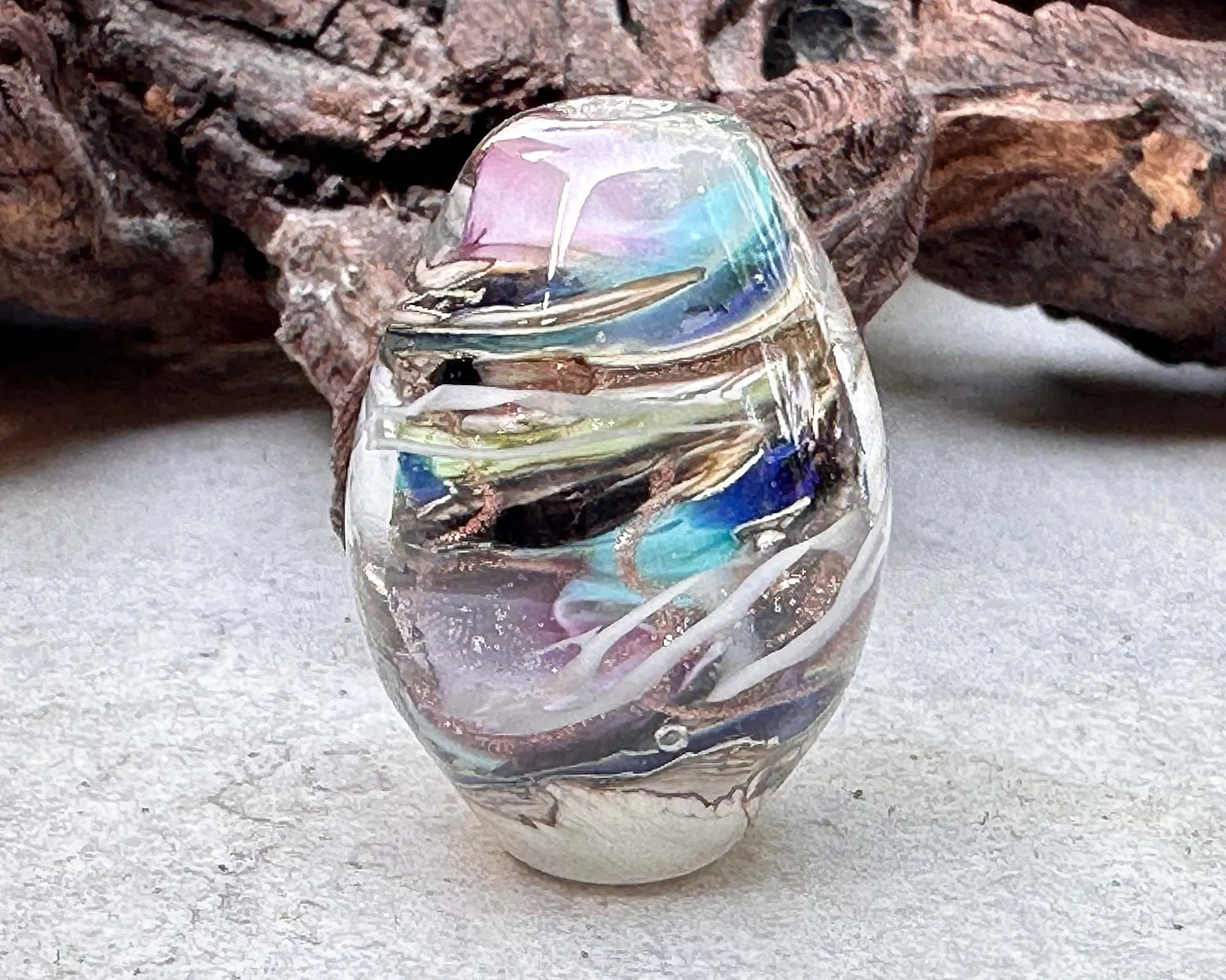 Dreamscape Swirl Lampwork Focal Bead SRA