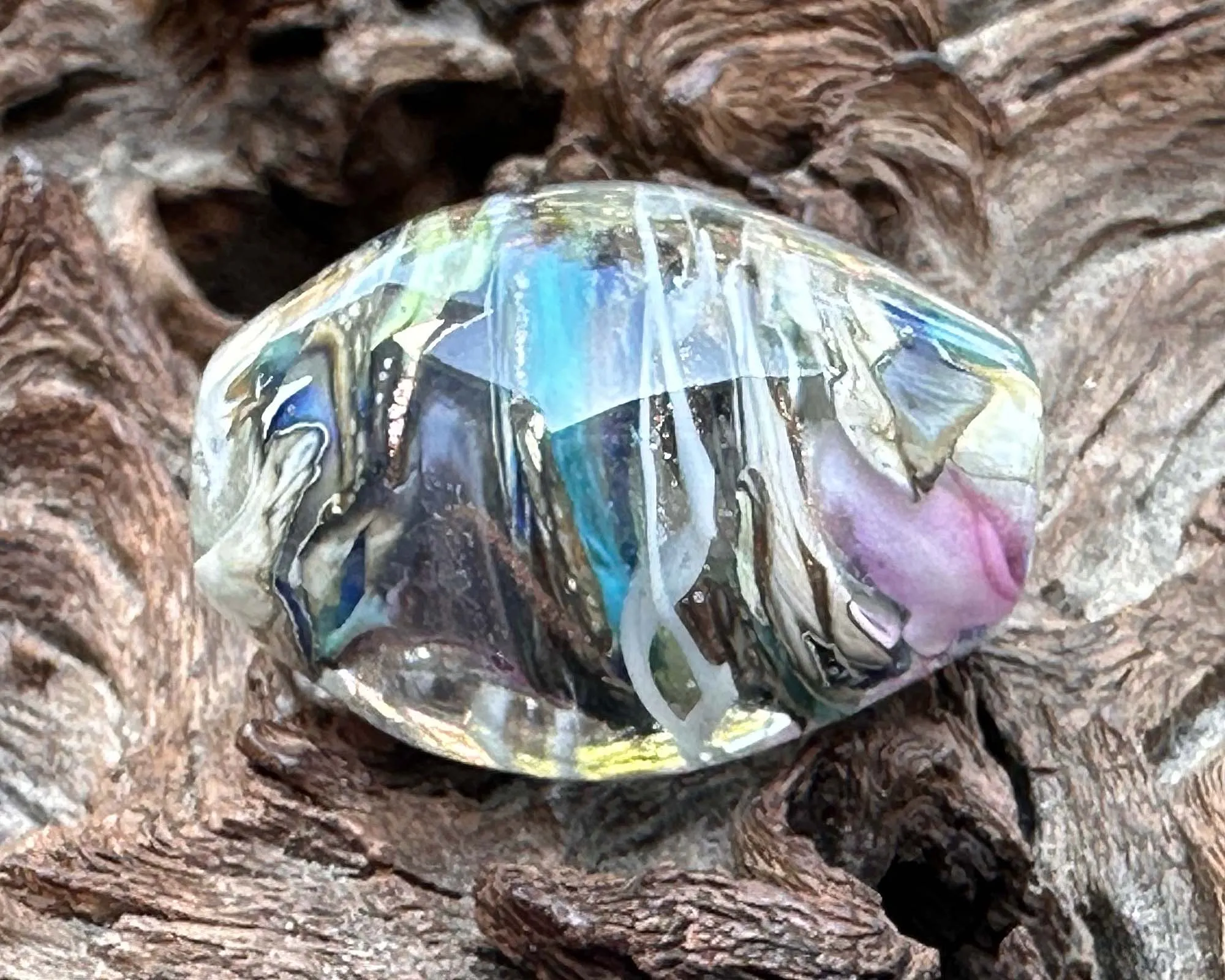Dreamscape Swirl Lampwork Focal Bead SRA