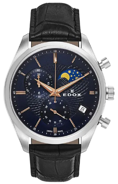 Edox Les Bemonts Chronograph Moon Phase 01655 3 BUIR