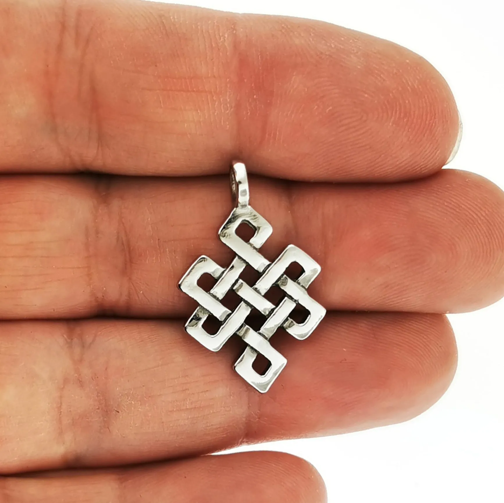 Endless Knot Pendant in Stainless Steel
