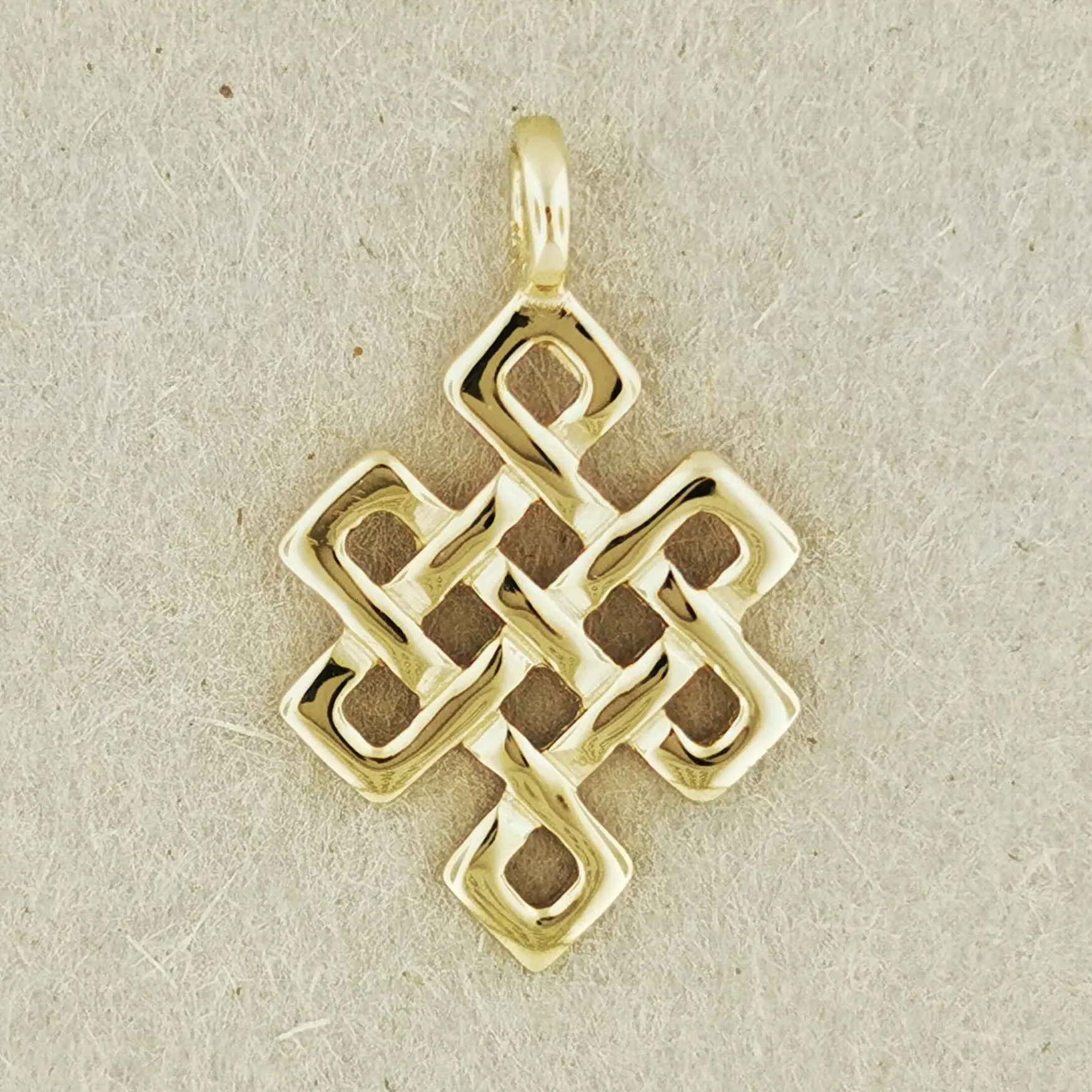 Endless Knot Pendant in Sterling Silver or Antique Bronze
