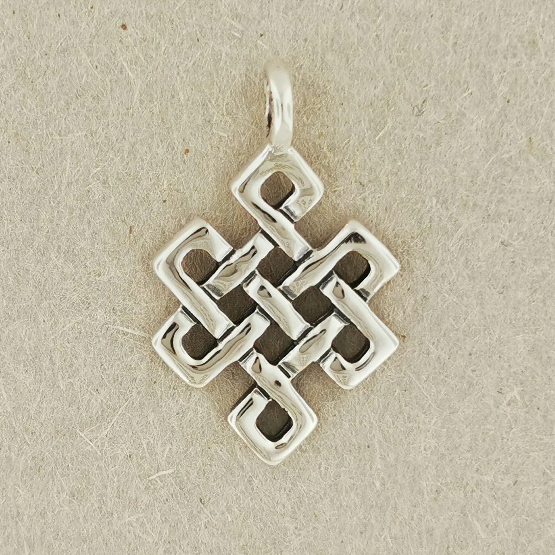 Endless Knot Pendant in Sterling Silver or Antique Bronze