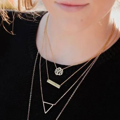 Engraved Bar Necklace