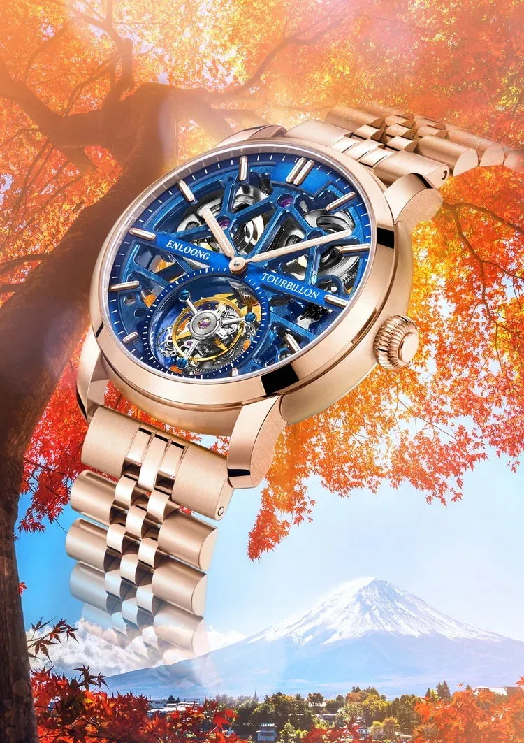 ENLOONG ELT2102 Real Luxury Tourbillon Watches with Long Power Reserve