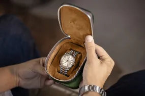 Ephesus Watch Case - Parchment Patina Green For 1 Watch