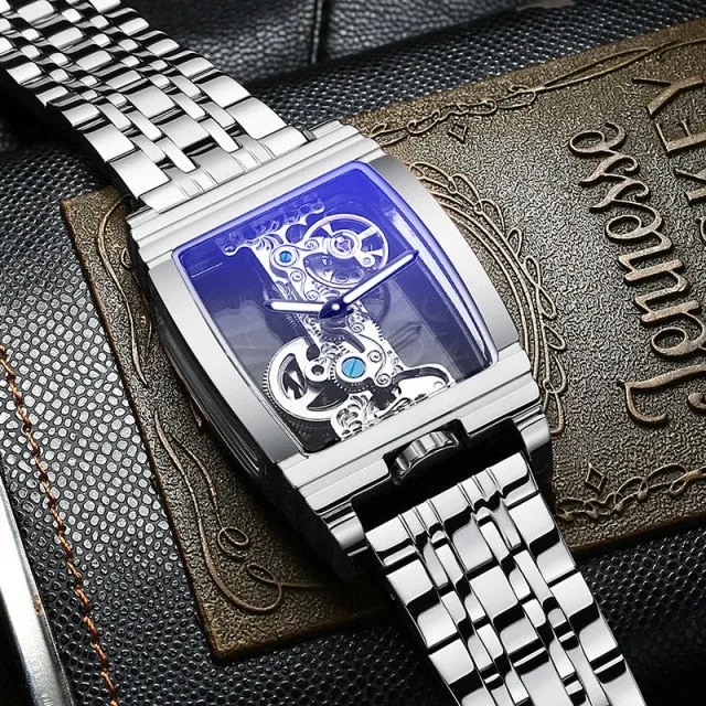 Fashion Mens Tourbillon Watch Luxury Waterproof Advance Sports Skeleton Automatic Mechanical Men Watches Wristwatch Men Clock