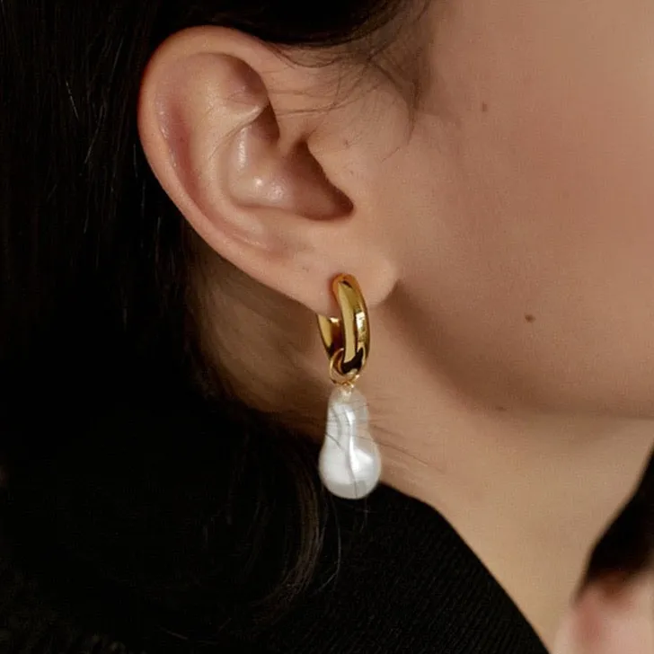 Faye Freshwater Baroque Pearl Drop Earrings