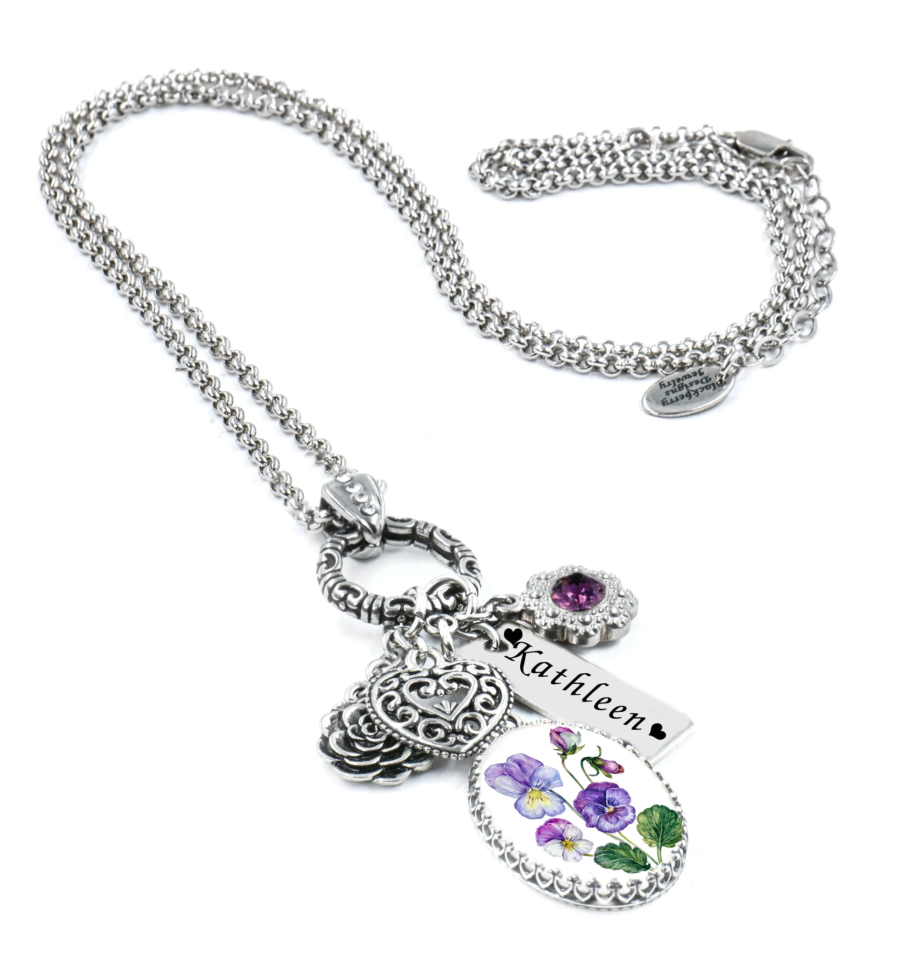 February Birthday Flower Necklace
