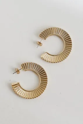 FINAL SALE - Lilly Gold Statement Hoop Earrings