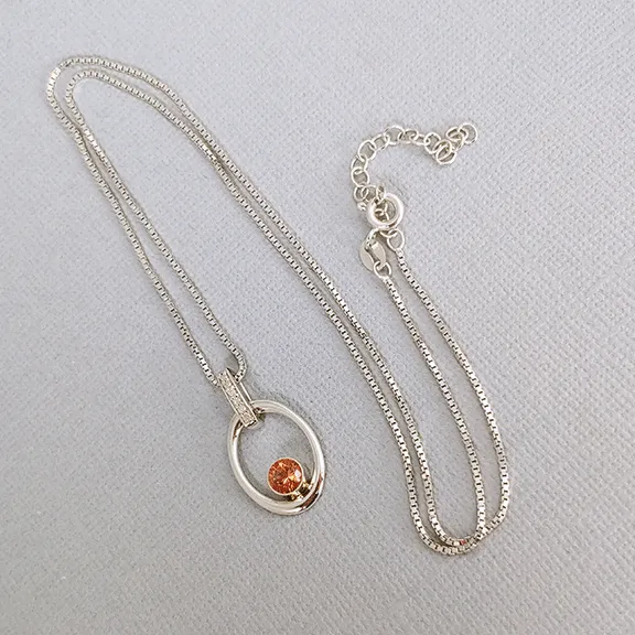 Fire & Ice Oregon Sunstone Pendant