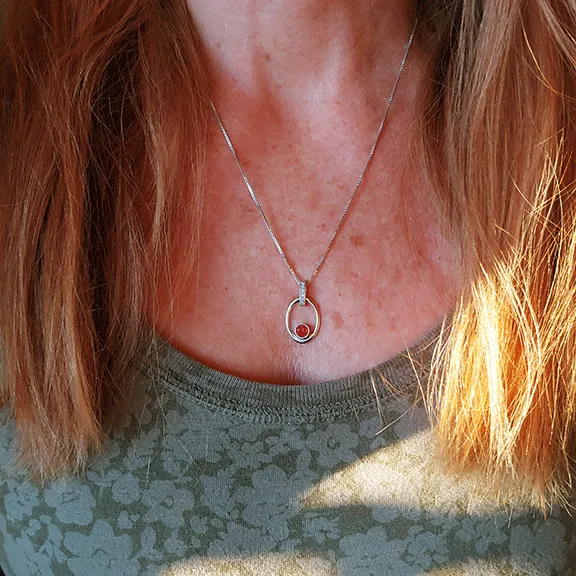 Fire & Ice Oregon Sunstone Pendant