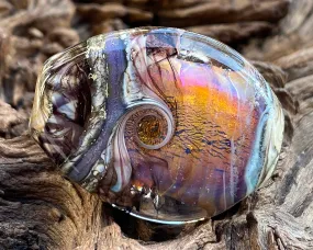 Fire Opal Organic Lampwork Focal Bead SRA