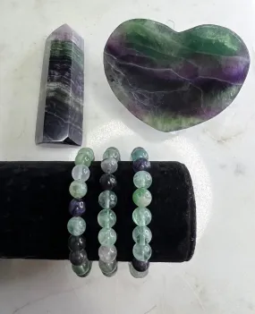 Fluorite bracelet 5 piece set