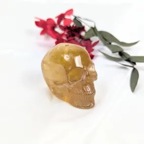 Fluorite Crystal Skull Incense Holder G