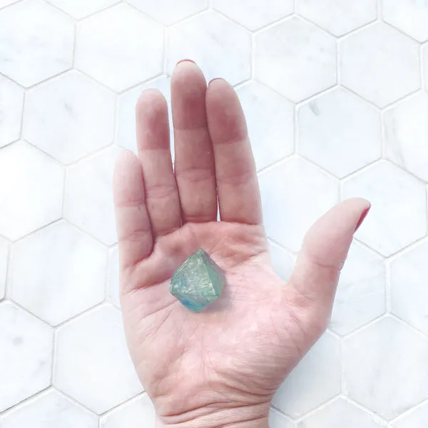 Fluorite Octahedron Stone