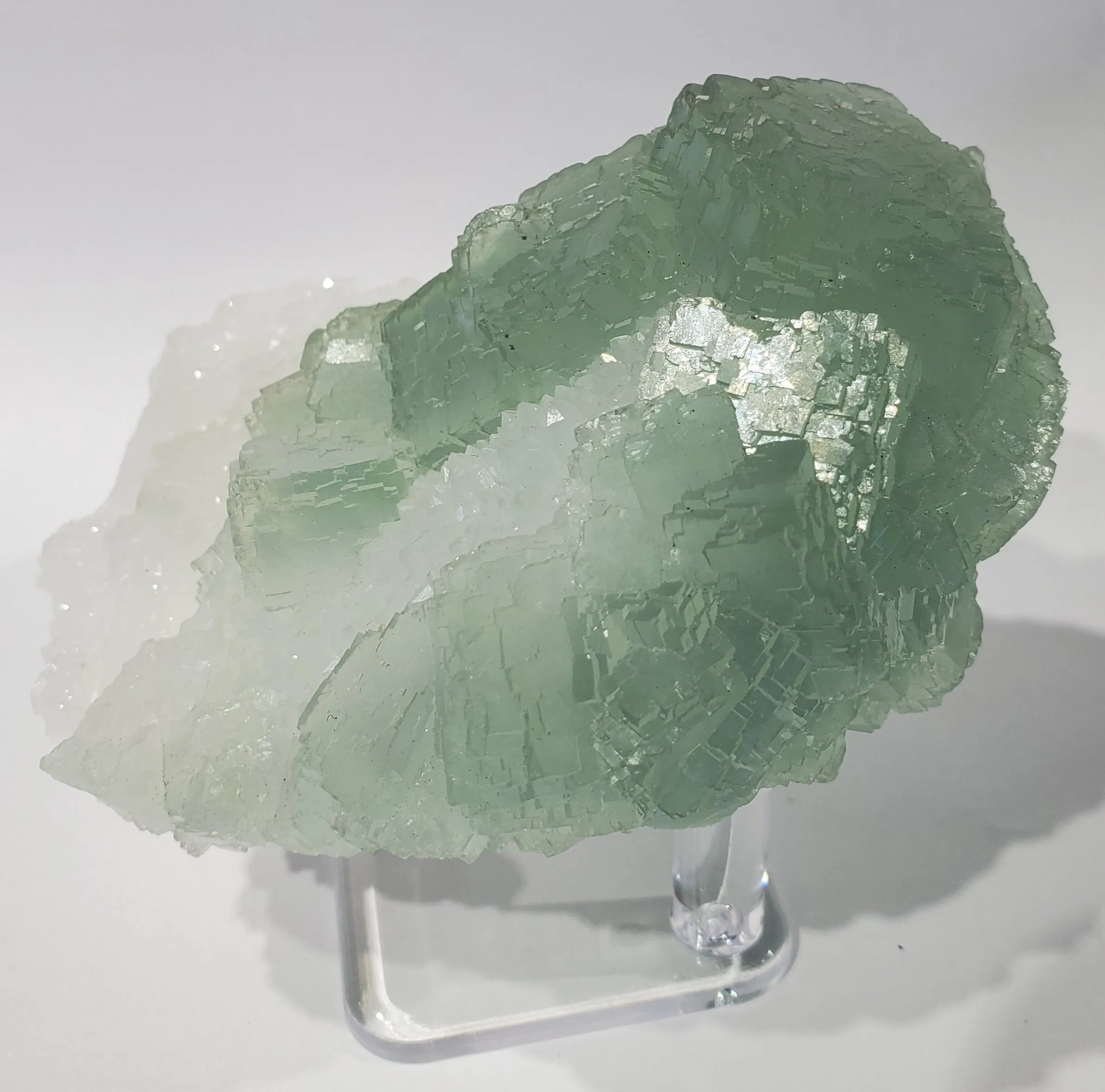 Fluorite on Quartz, China