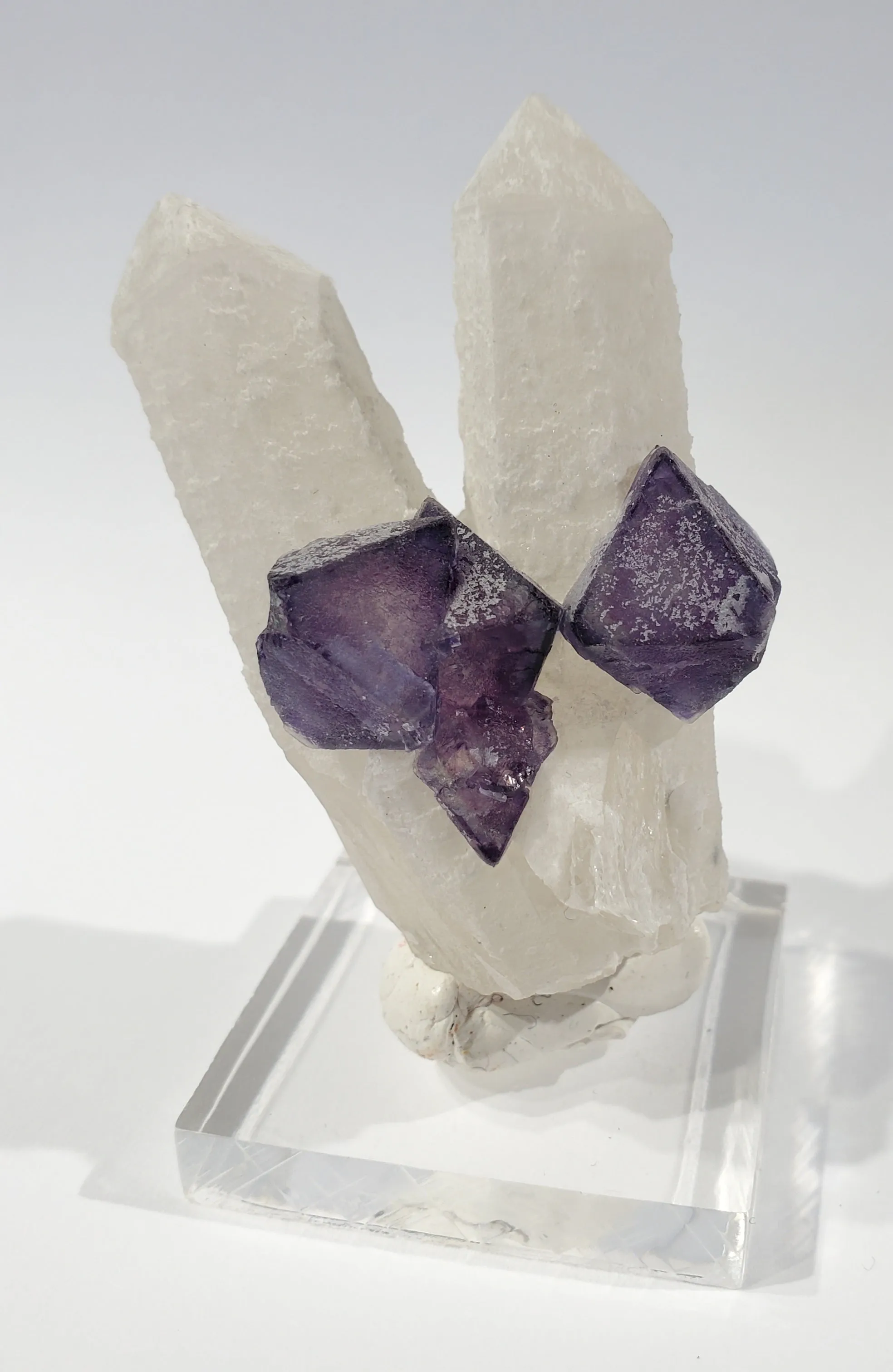 Fluorite on Quartz (China)