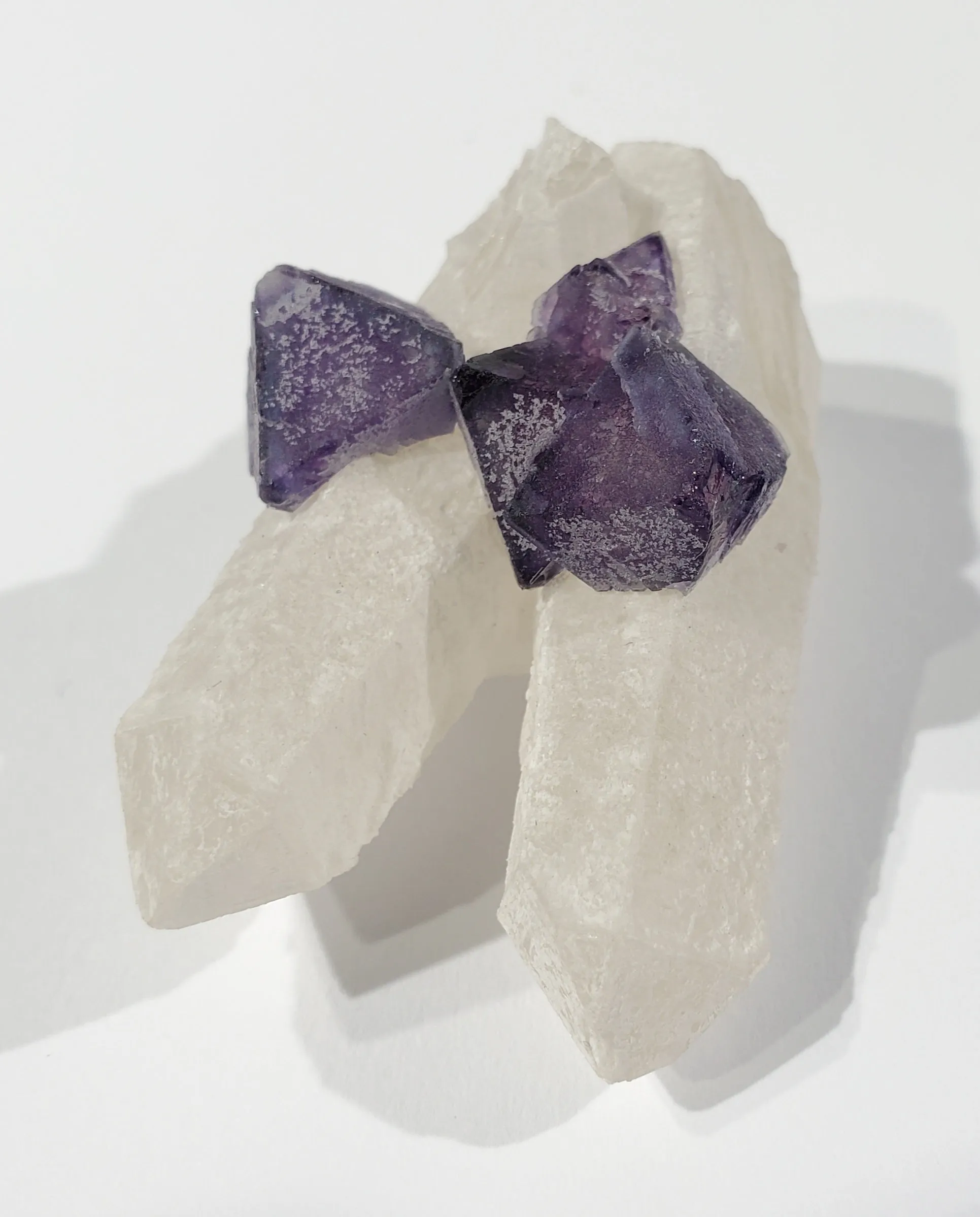 Fluorite on Quartz (China)