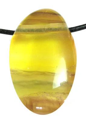 Fluorite Polished Drilled Tumble Stone
