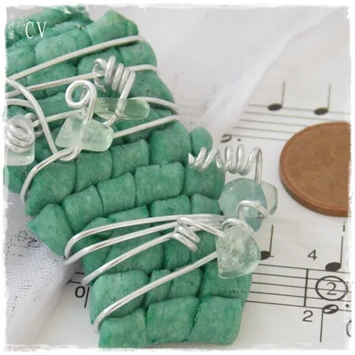 Fluorite Polymer Clay Brooch