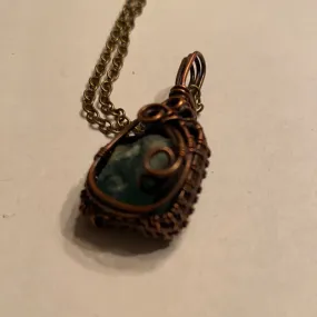 Fluorite Wire Wrapped Pendant