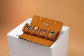 Galata - Ostrich Patina Honey Brown Watch Roll