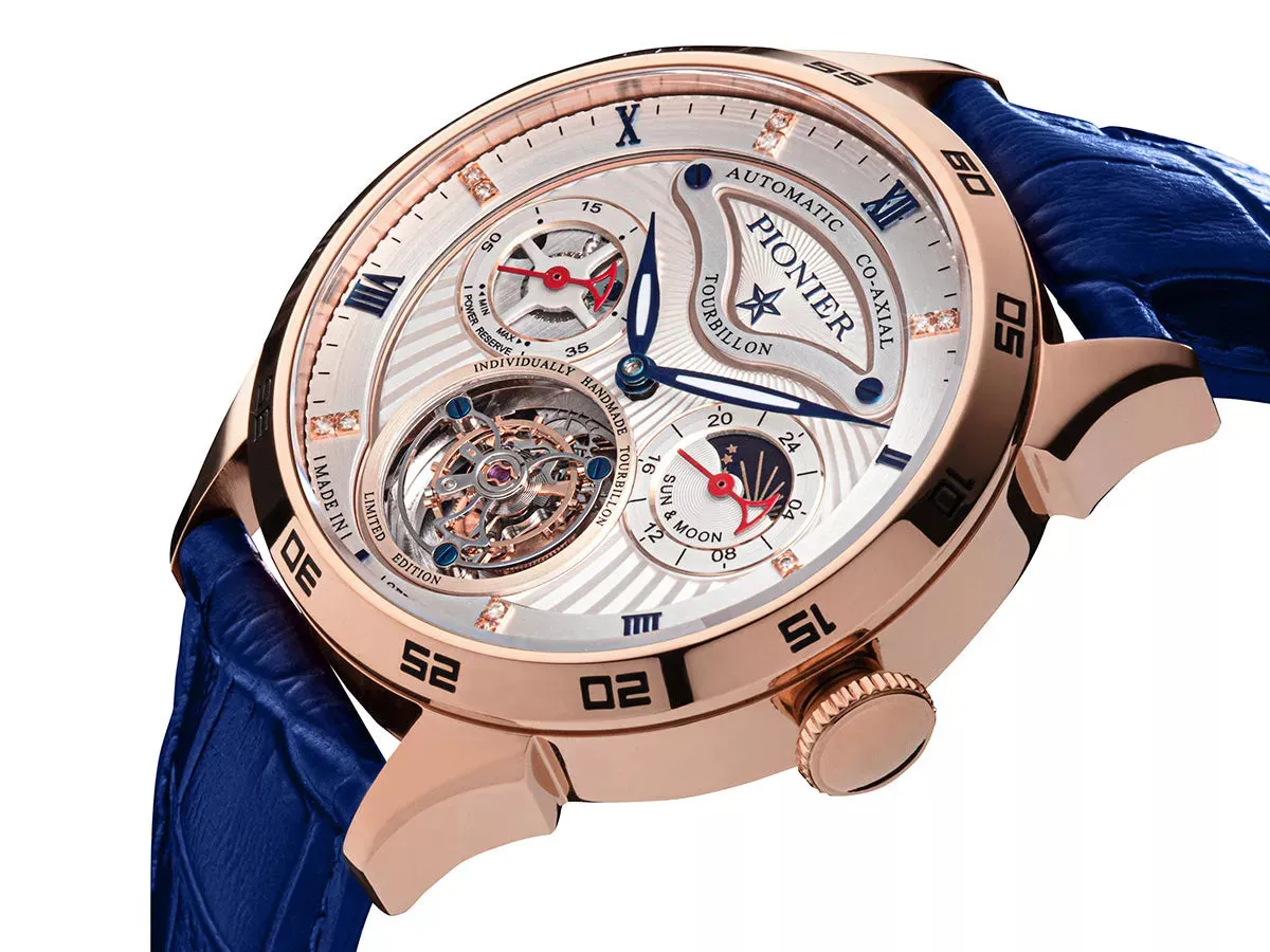 Geneva Automatic Tourbillon Pionier - GM-902-6 | Rose | Handmade German Watch