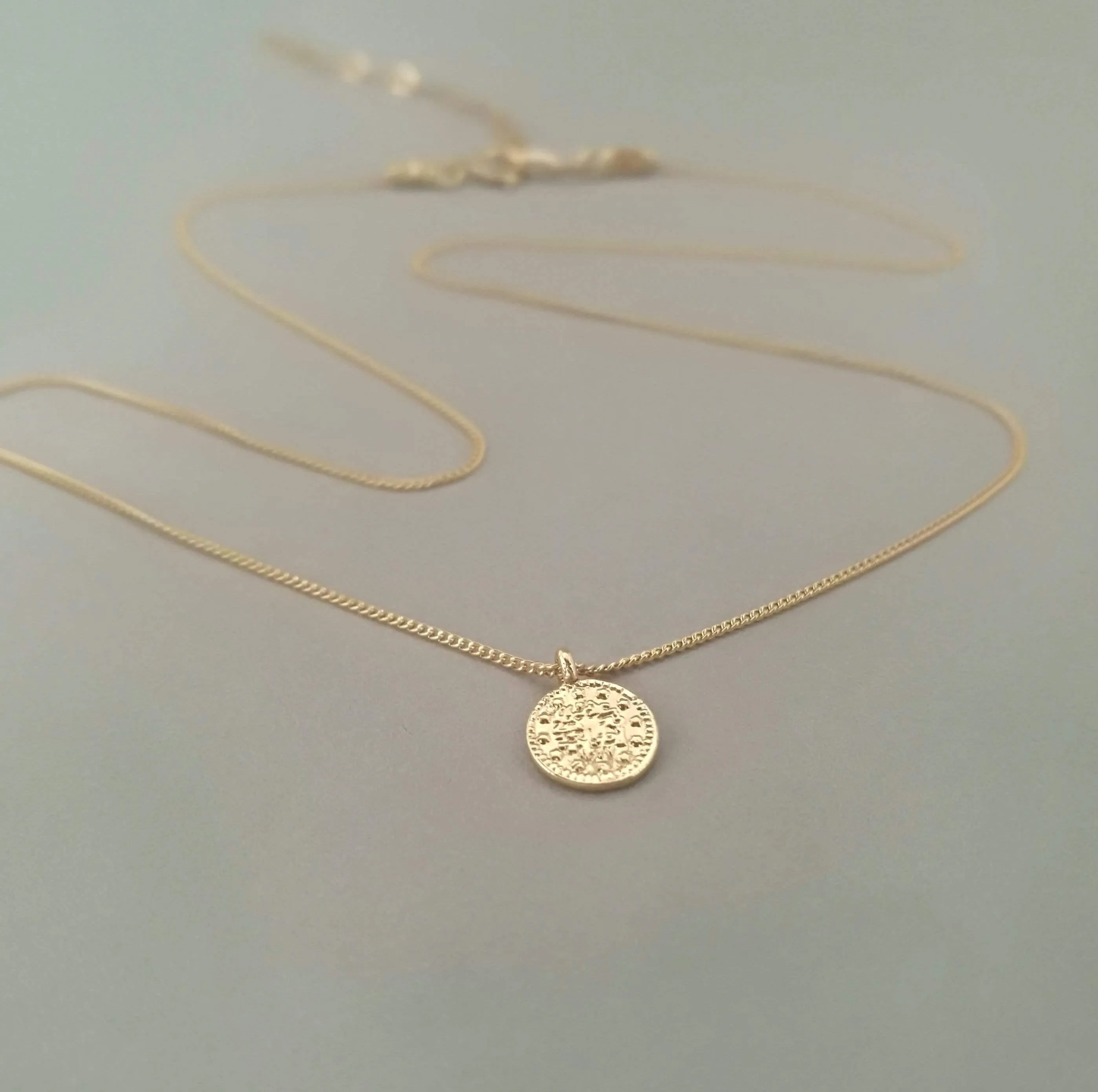 Gold Chain Choker & Tiny Coin Necklace - Set Of 2 Necklaces