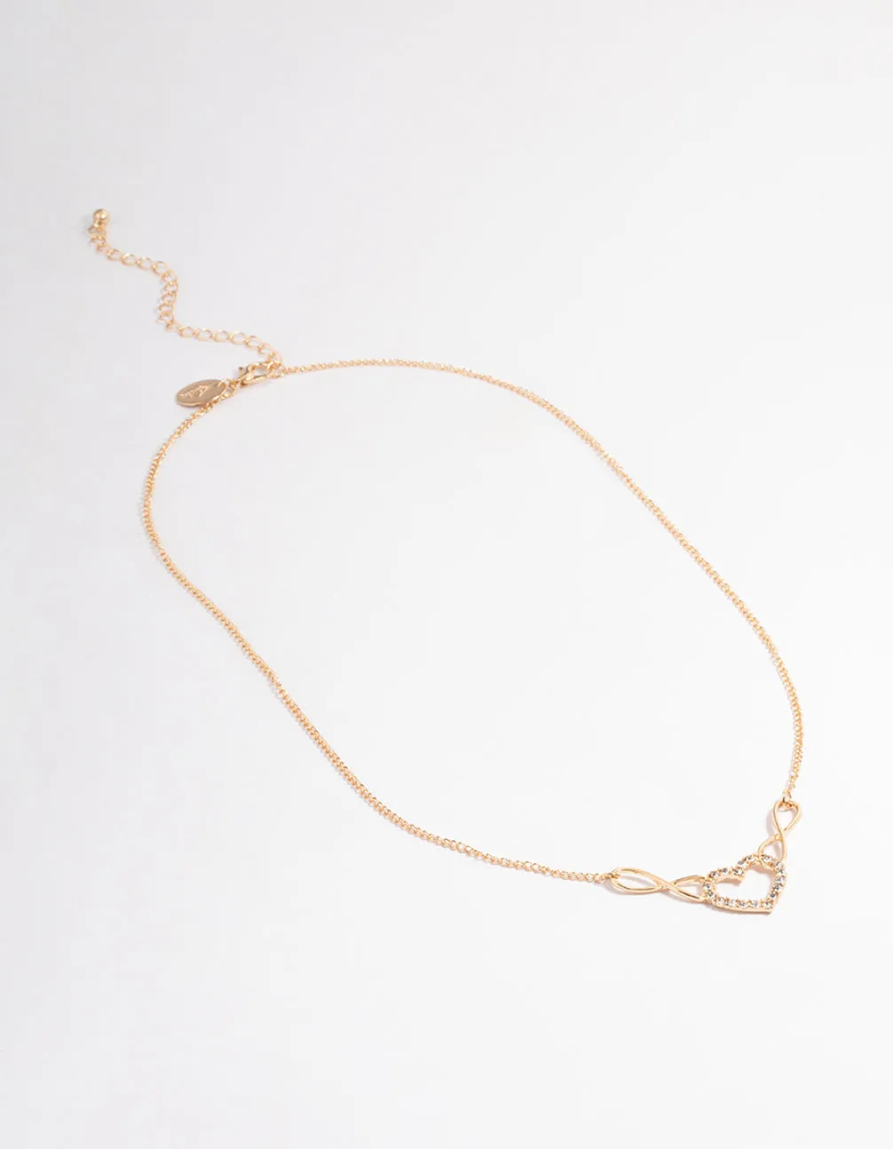 Gold Double Infinity Heart Necklace
