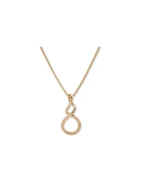 Gold Swirl Pendant Necklace