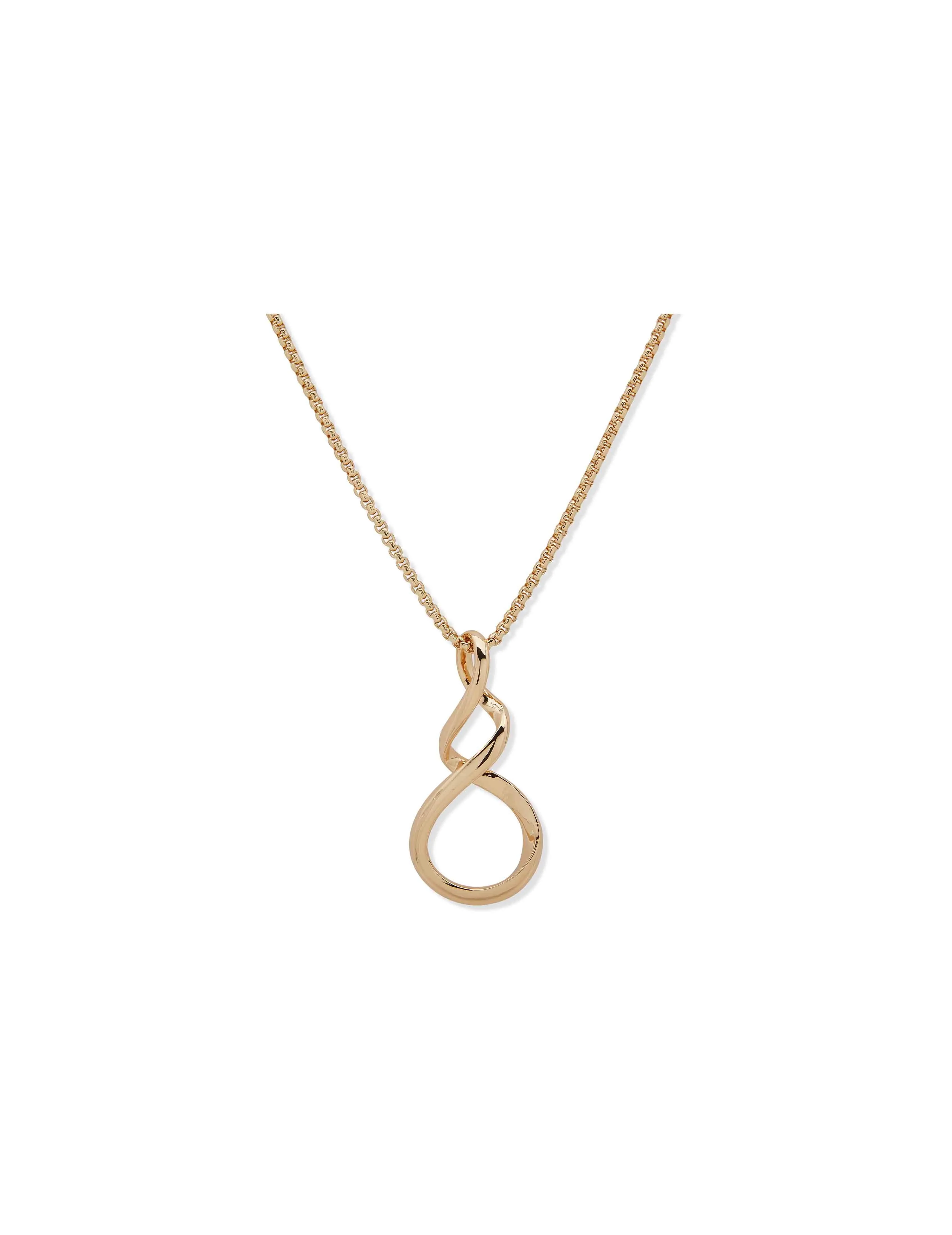 Gold Swirl Pendant Necklace