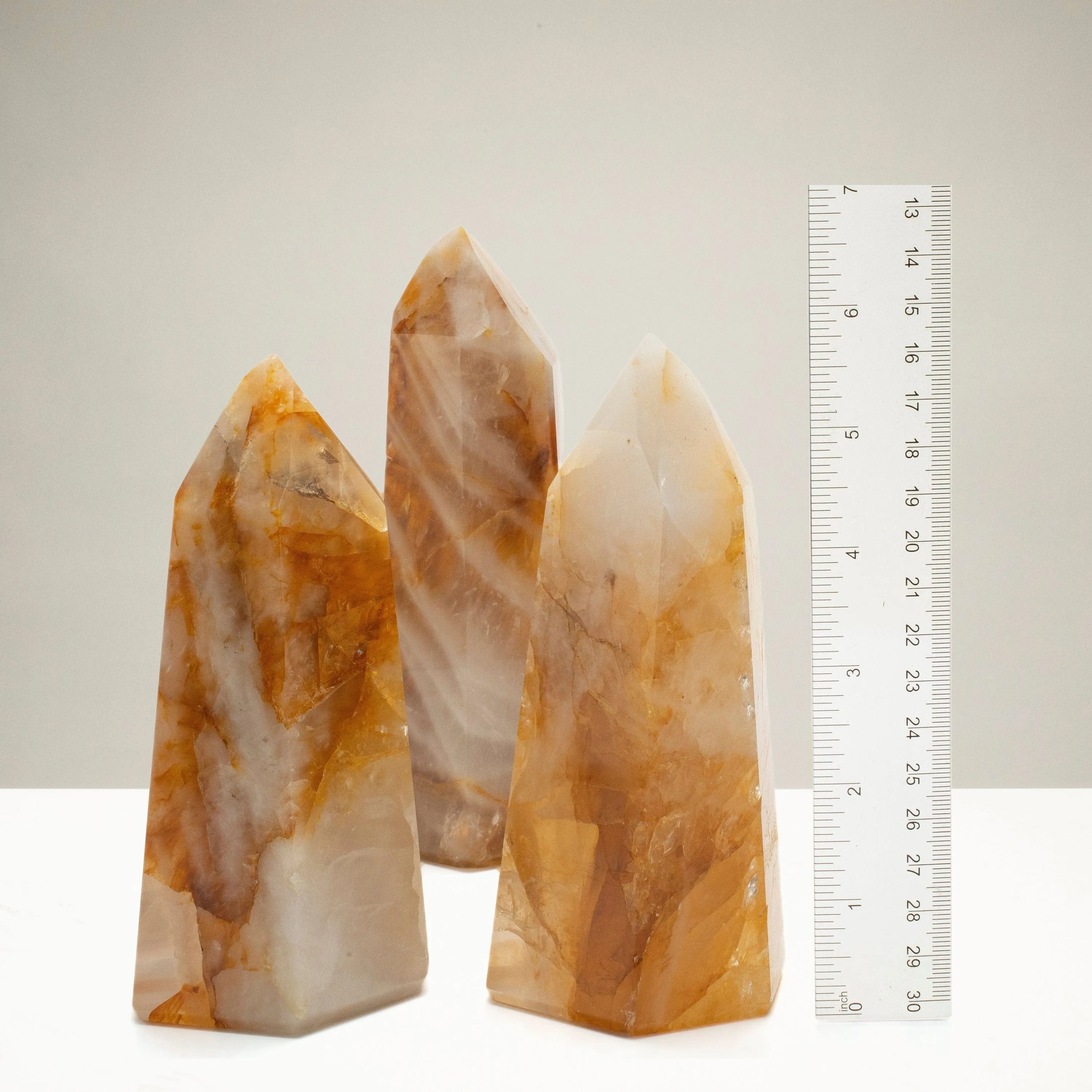 Golden Healer Hematoid Quartz Obelisk from Brazil - 650 - 799 grams