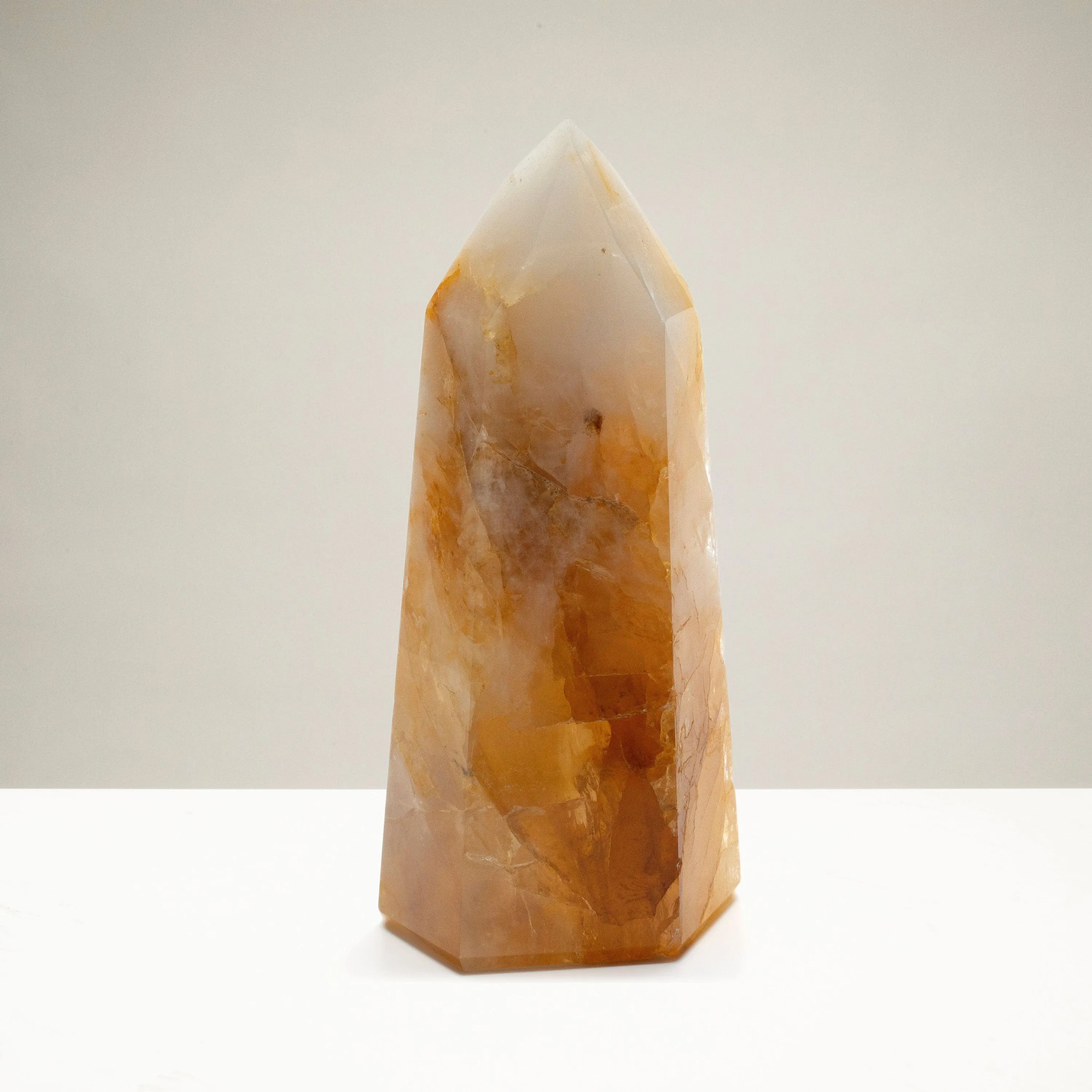 Golden Healer Hematoid Quartz Obelisk from Brazil - 650 - 799 grams