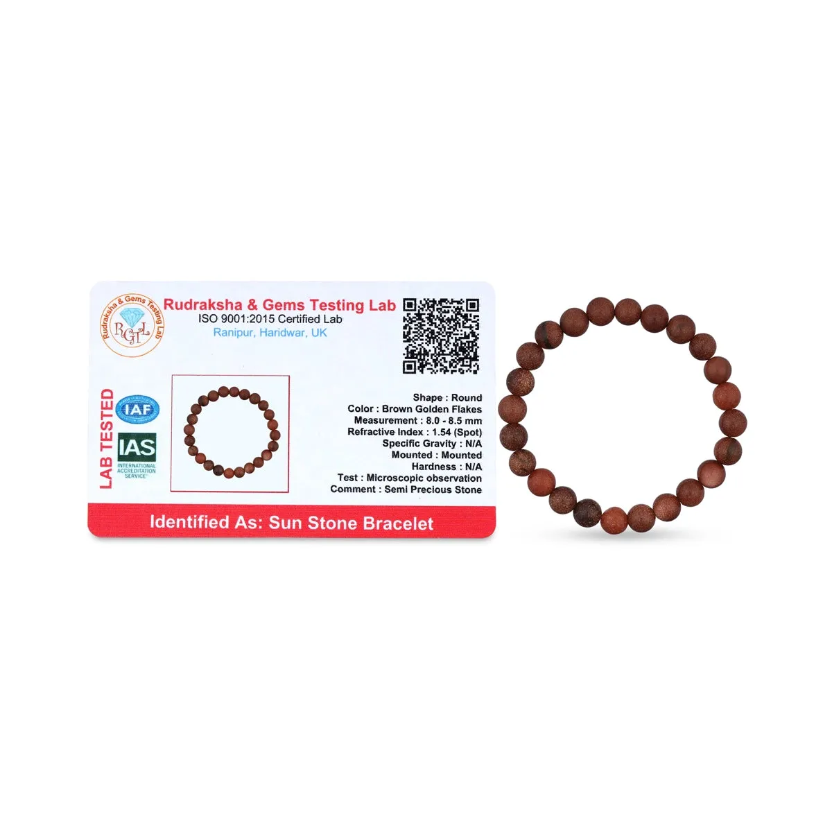 Golden Sunstone Bracelet - 2.5 Inches | Gemstone Bracelet/ Crystal Jewellery for Men & Women