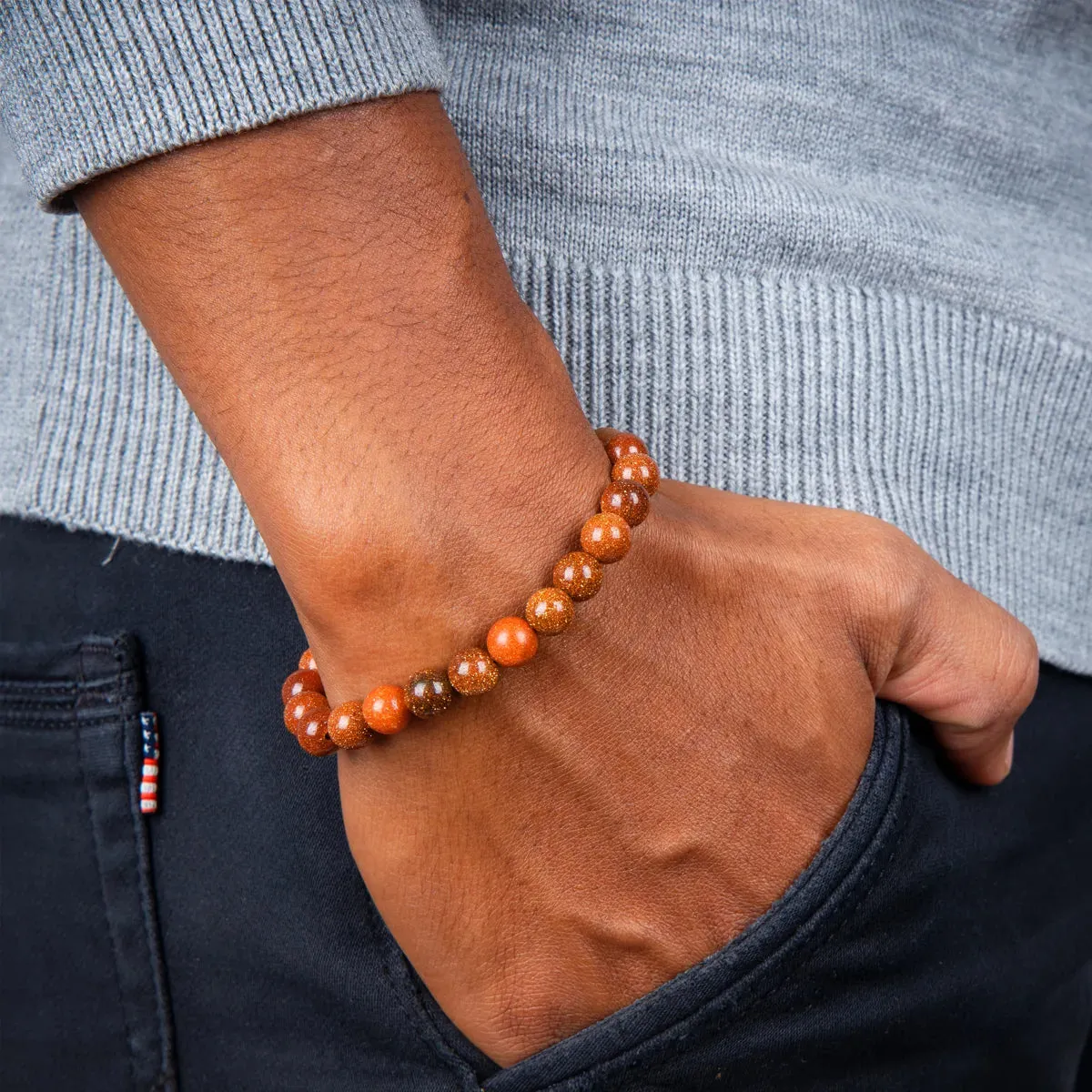 Golden Sunstone Bracelet - 2.5 Inches | Gemstone Bracelet/ Crystal Jewellery for Men & Women