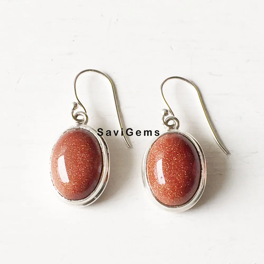 Golden Sunstone Sterling Silver Earring