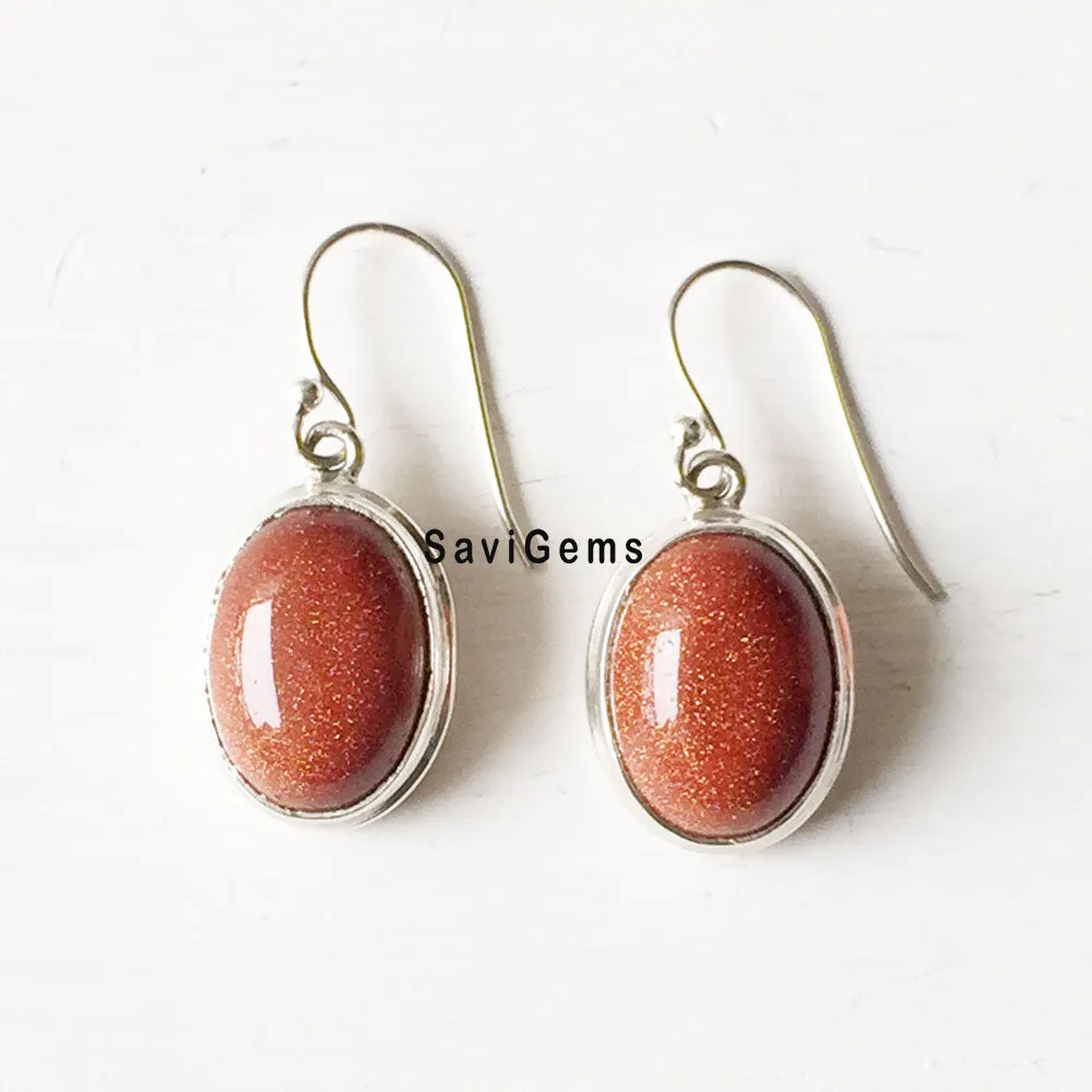 Golden Sunstone Sterling Silver Earring