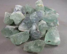 Green Fluorite Crystals Raw 3pc H073