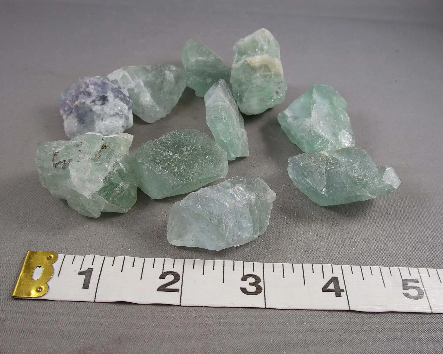 Green Fluorite Crystals Raw 3pc H073