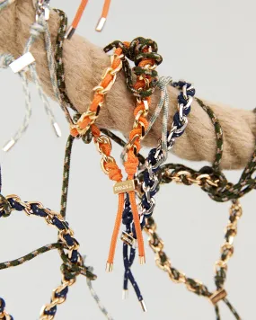 GRID 3 Tangerine Adjustable Rope Bracelet