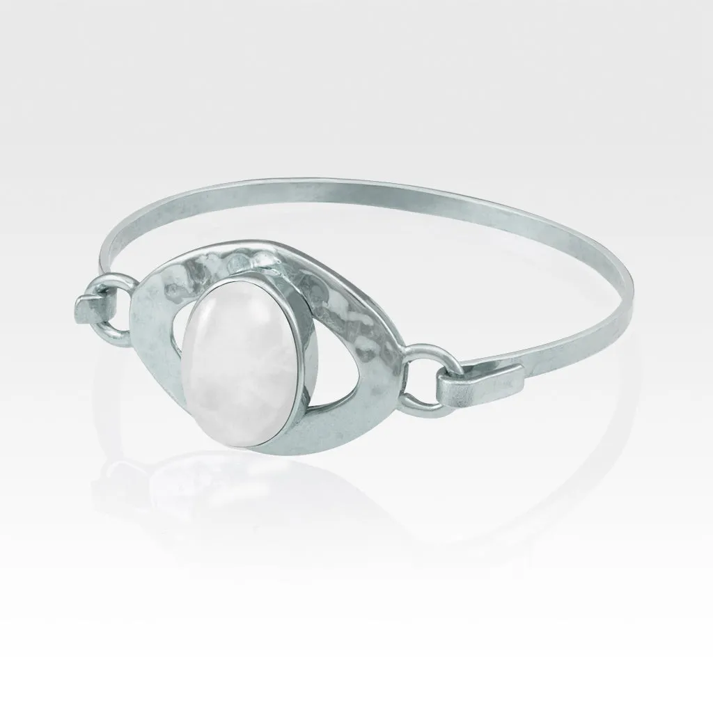 Hammered Bangles - Quartz Clear