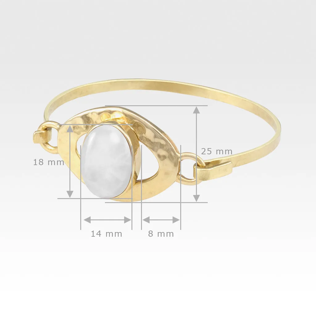 Hammered Bangles - Quartz Clear
