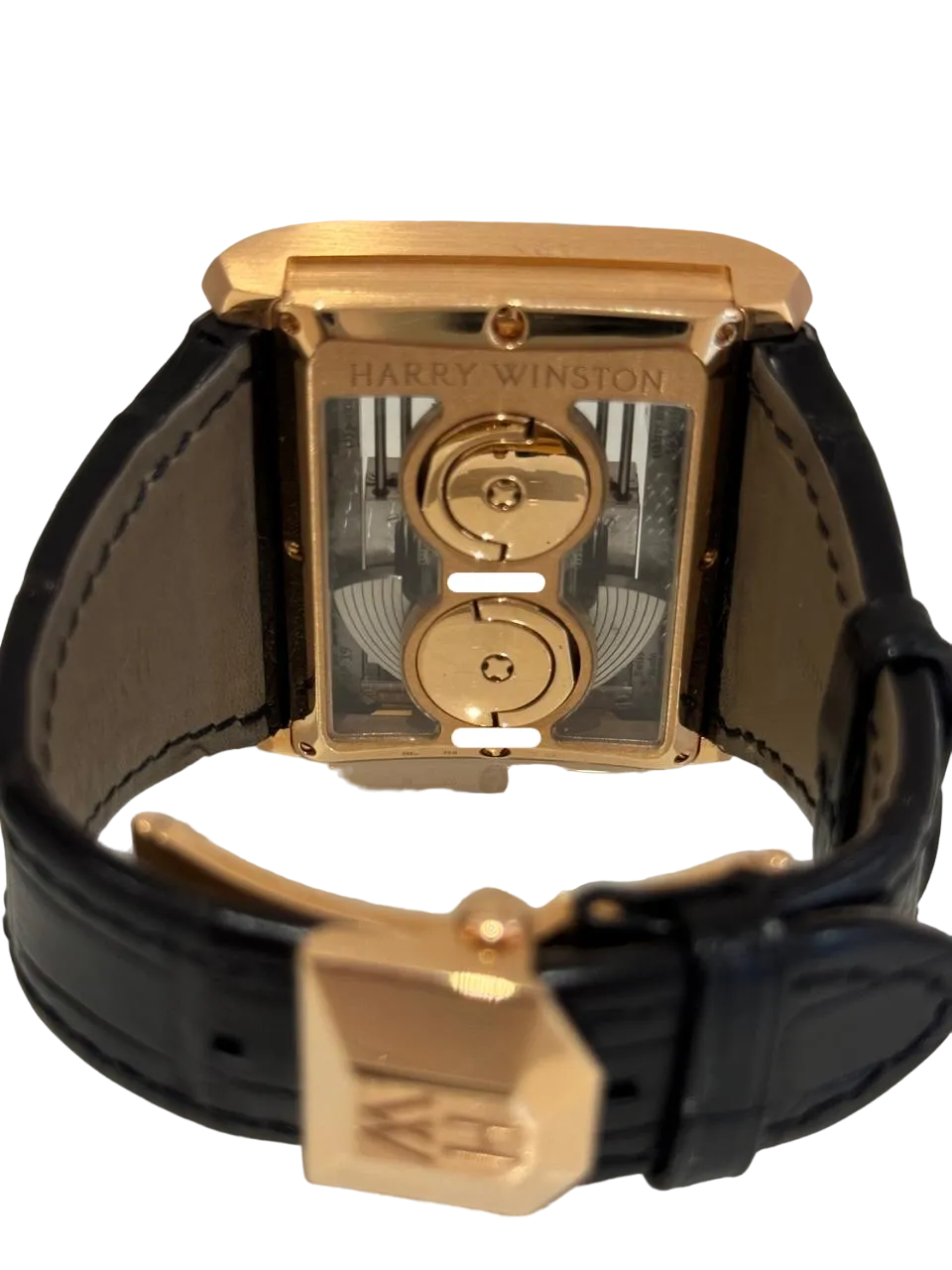 Harry Winston Histoire de Tourbillon Glissiere RG 18K Rose Gold Men's Watch