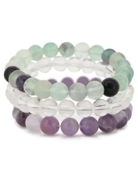 Healing Gemstone Bracelet Set for Spirituality