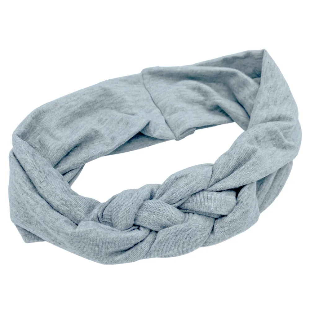 Heather Grey Solid Infinity Turban