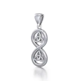 Infinity with Trinity Knot Silver Pendant TPD5210