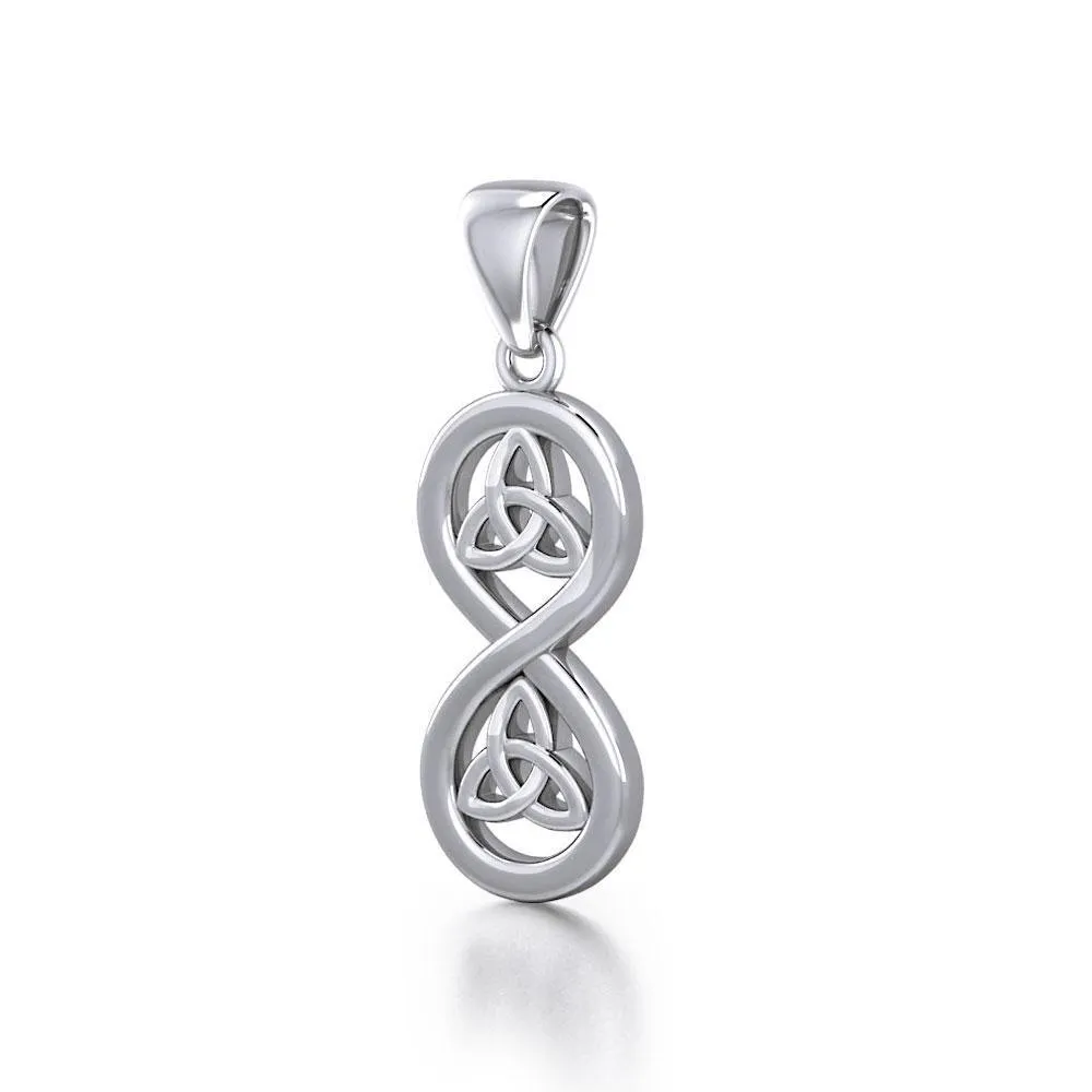 Infinity with Trinity Knot Silver Pendant TPD5210