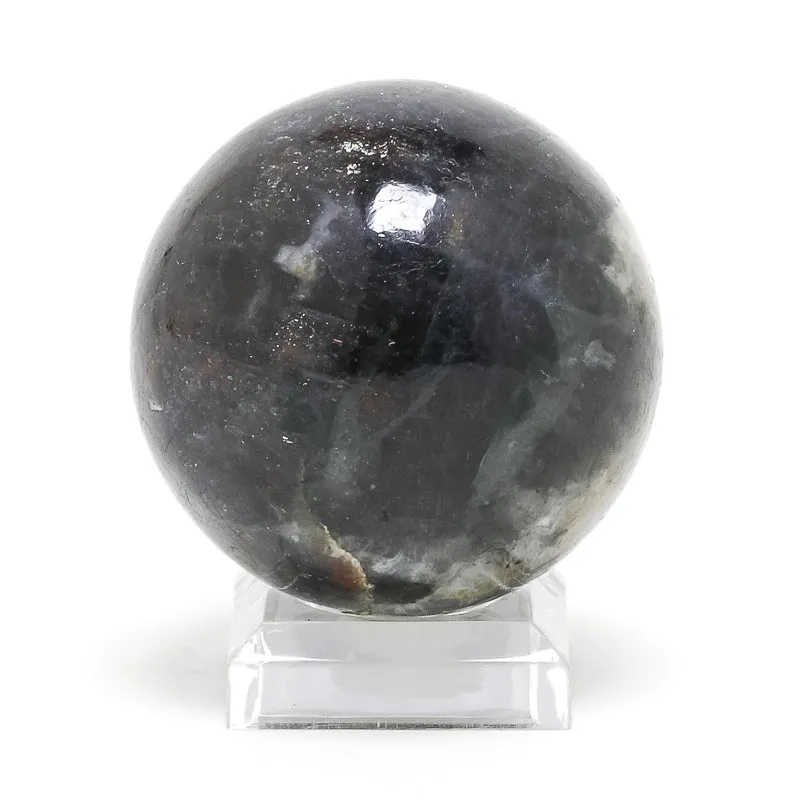 IOLITE WITH SUNSTONE SPHERE
