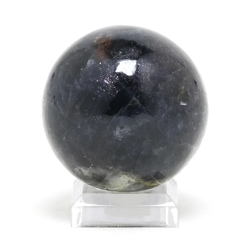 IOLITE WITH SUNSTONE SPHERE