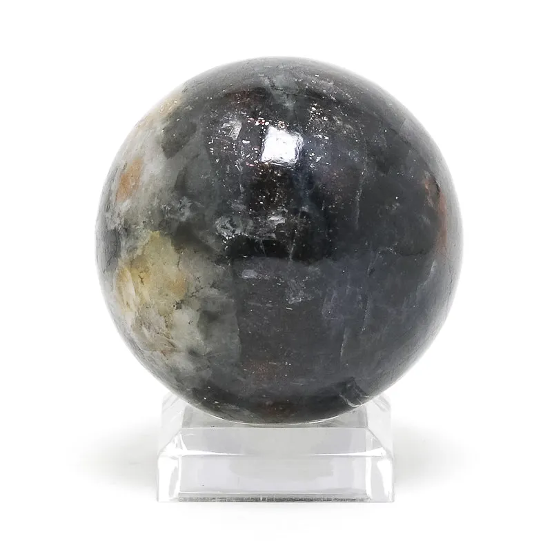 IOLITE WITH SUNSTONE SPHERE
